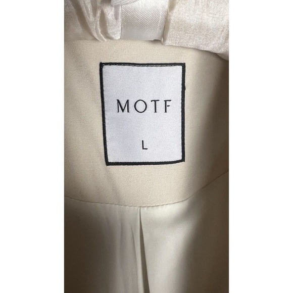 MOTF Womens Cream Open Swing Stretch Blazer Jacket Sz L NWOT - Picture 7 of 10